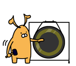 Orange rabbit sticker sticker #4093671