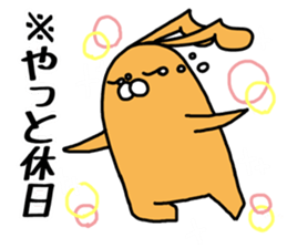 Orange rabbit sticker sticker #4093676
