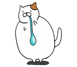 Fat cat is cute sticker #4094681