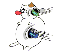 Fat cat is cute sticker #4094690