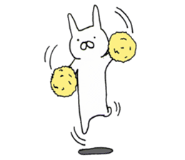 Shizuoka-ben rabbit and cat sticker #4094771