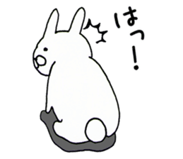 Shizuoka-ben rabbit and cat sticker #4094773