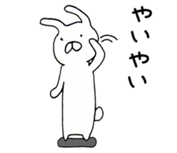 Shizuoka-ben rabbit and cat sticker #4094781