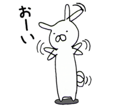 Shizuoka-ben rabbit and cat sticker #4094787
