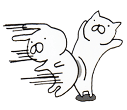 Shizuoka-ben rabbit and cat sticker #4094793