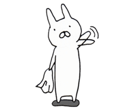 Shizuoka-ben rabbit and cat sticker #4094795