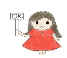 Always , at any time , girl sticker #4094801