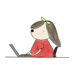 Always , at any time , girl sticker #4094828