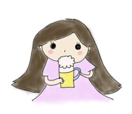 Always , at any time , girl sticker #4094835