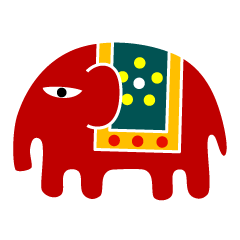 Ethnic elephant (red)