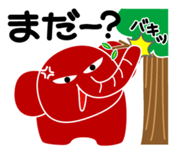 Ethnic elephant (red) sticker #4094982