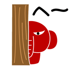 Ethnic elephant (red) sticker #4094996