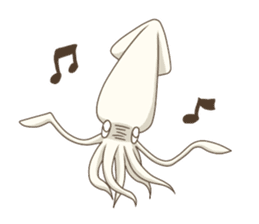 Pleasant squid sticker #4095720