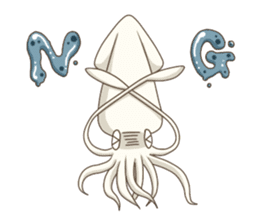 Pleasant squid sticker #4095728