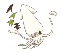 Pleasant squid sticker #4095729