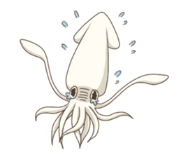 Pleasant squid sticker #4095732
