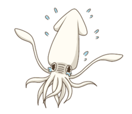 Pleasant squid sticker #4095732