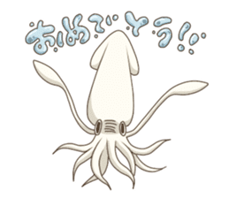 Pleasant squid sticker #4095735