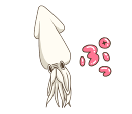 Pleasant squid sticker #4095736