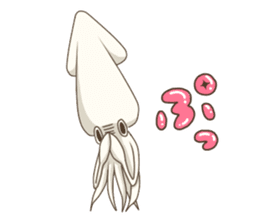 Pleasant squid sticker #4095736