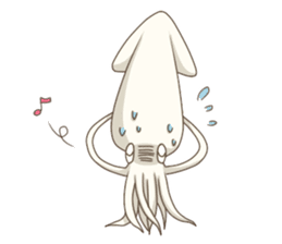 Pleasant squid sticker #4095740