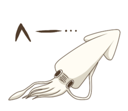 Pleasant squid sticker #4095743