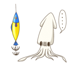 Pleasant squid sticker #4095744
