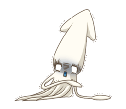 Pleasant squid sticker #4095749