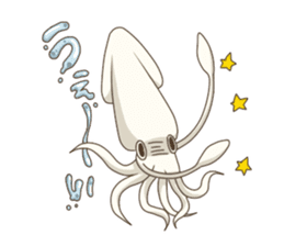 Pleasant squid sticker #4095752
