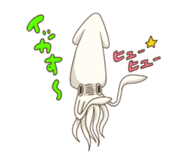 Pleasant squid sticker #4095753