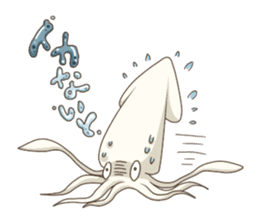 Pleasant squid sticker #4095754