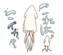 Pleasant squid sticker #4095756