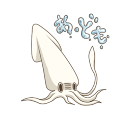 Pleasant squid sticker #4095758