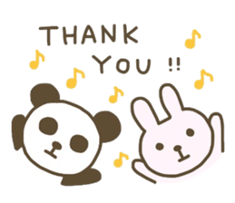 Cute animals. Rabbit, panda, bear, cat. sticker #4096556