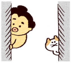 Warm fuzzy sumo wrestler sticker #4097283