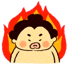 Warm fuzzy sumo wrestler sticker #4097285