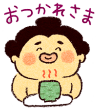 Warm fuzzy sumo wrestler sticker #4097290