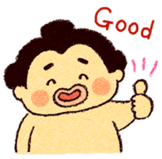 Warm fuzzy sumo wrestler sticker #4097299