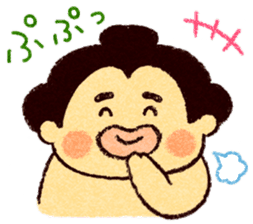 Warm fuzzy sumo wrestler sticker #4097300