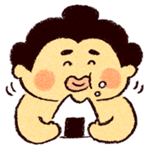 Warm fuzzy sumo wrestler sticker #4097308