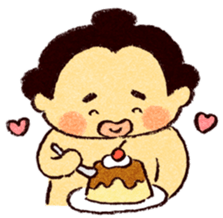 Warm fuzzy sumo wrestler sticker #4097310