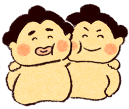 Warm fuzzy sumo wrestler sticker #4097312