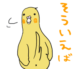 Hedgehog and parakeets sticker #4097804