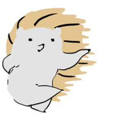 Hedgehog and parakeets sticker #4097811