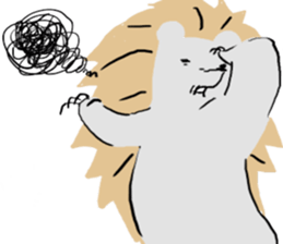 Hedgehog and parakeets sticker #4097815