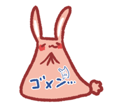 Note pad of abdomen rabbit sticker #4098607