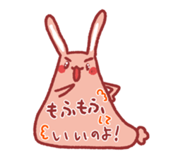 Note pad of abdomen rabbit sticker #4098628