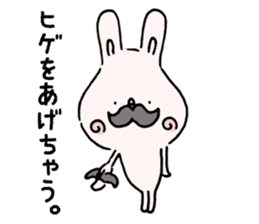 Mustache rabbit by cadisiro sticker #4098723