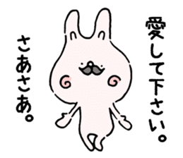 Mustache rabbit by cadisiro sticker #4098725