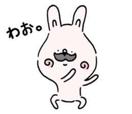 Mustache rabbit by cadisiro sticker #4098731